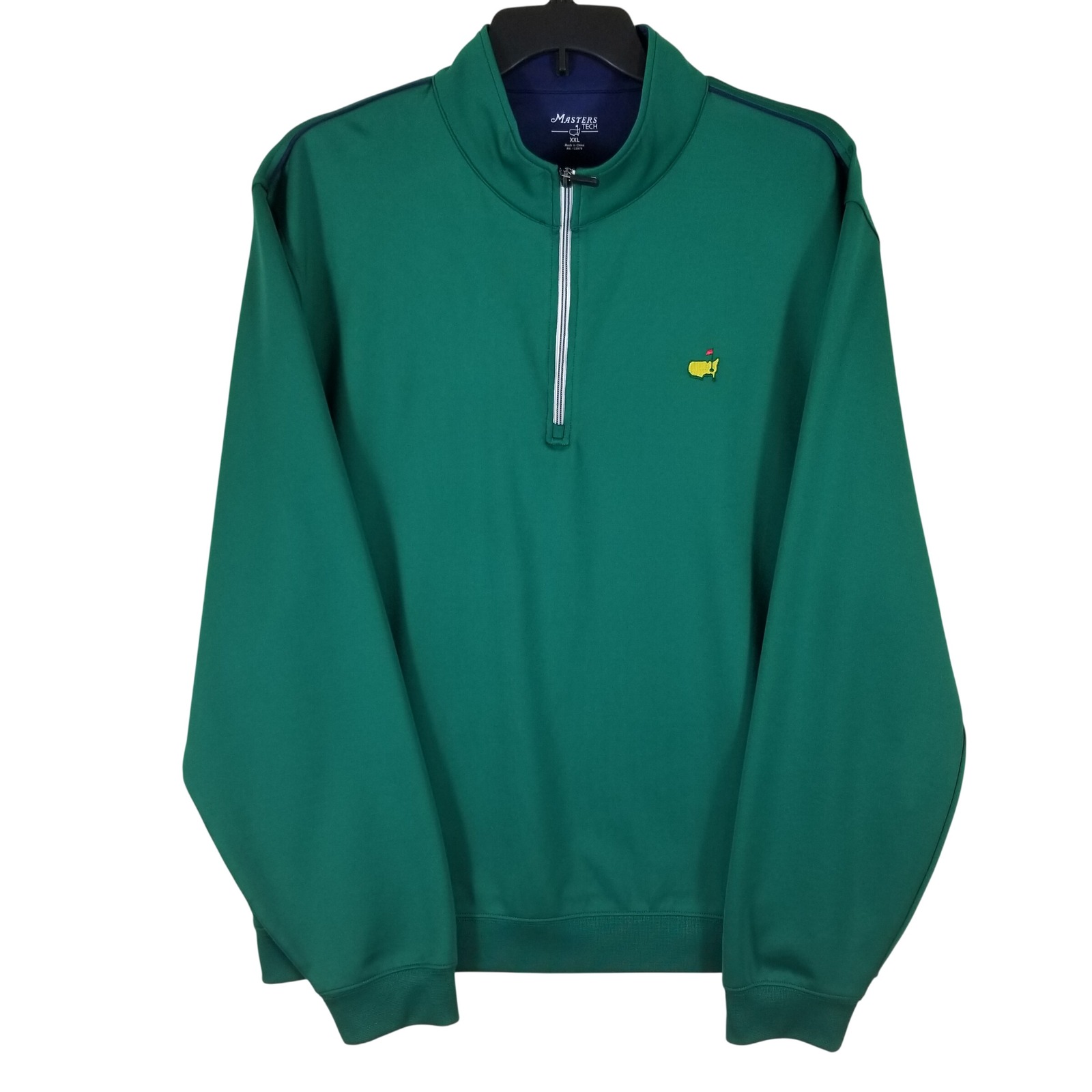 Masters Tech Mens Xxl Green Quarter Zip Golf Pullover Sweatshirt Mt7200-004